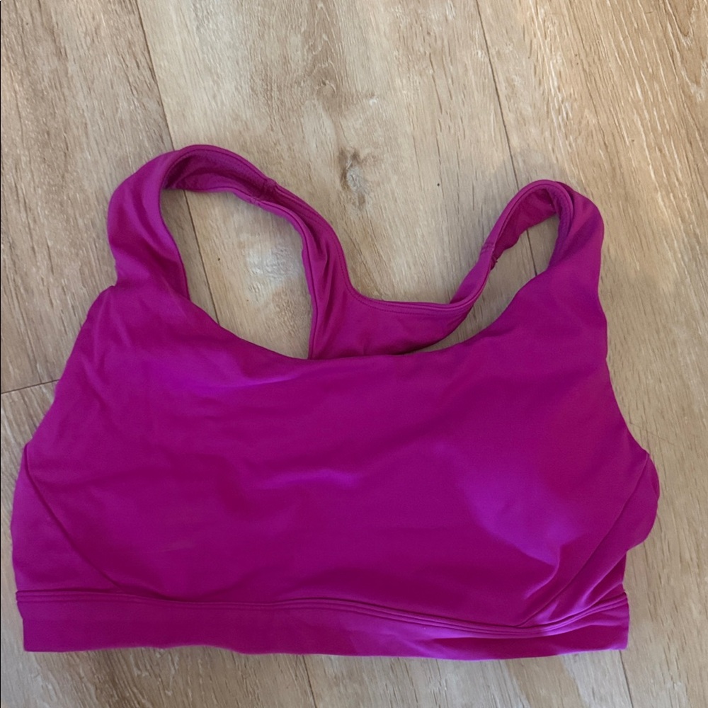 Athleta Fuchsia Medium-Impact Racerback Sports Bra